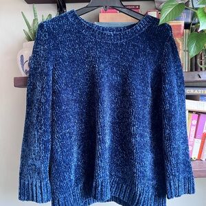 Blue Chenille Sweater